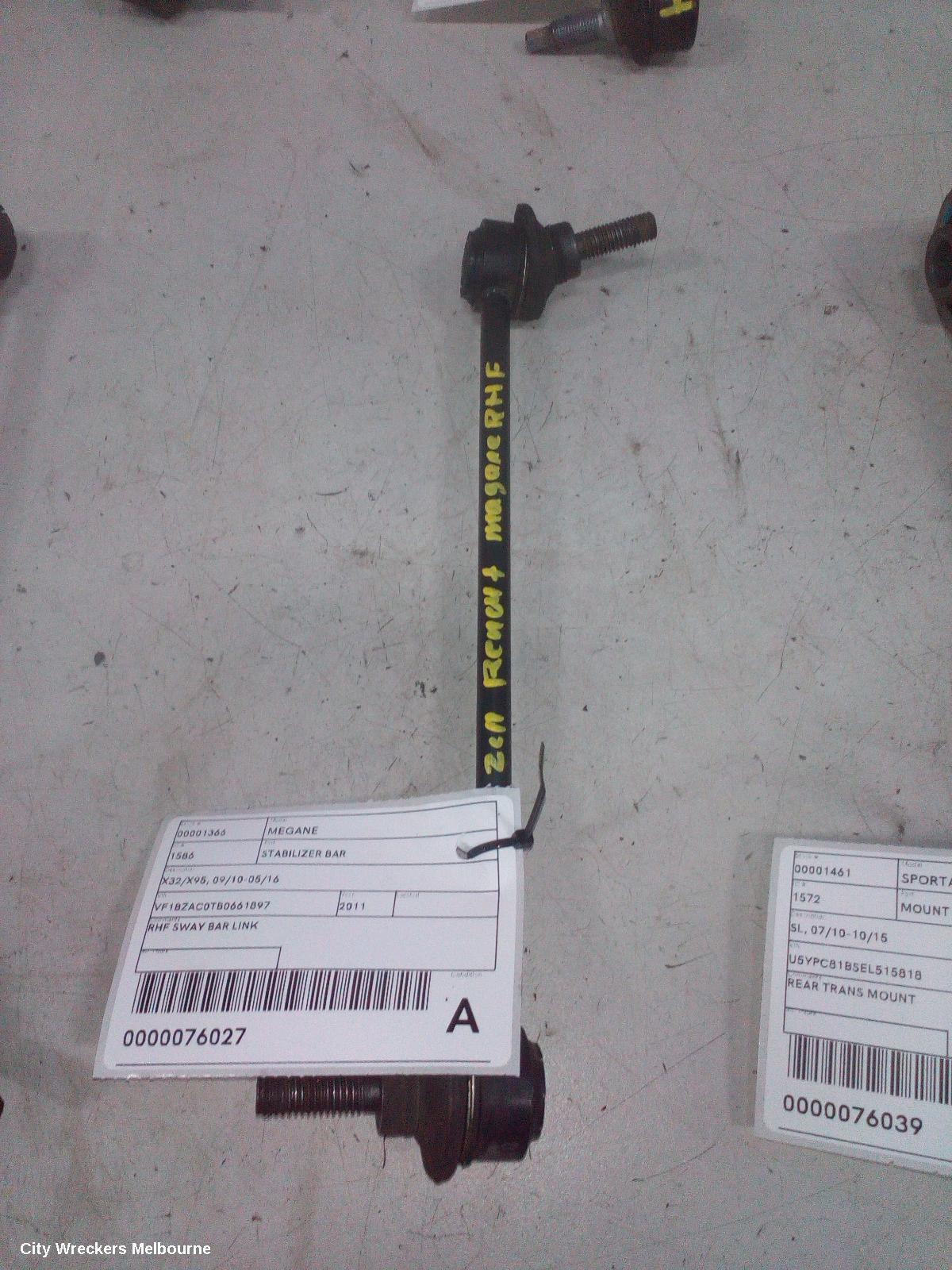 RENAULT MEGANE STABILISER BAR, X32/X95, 09/2010 - 05/2016 - Image 1