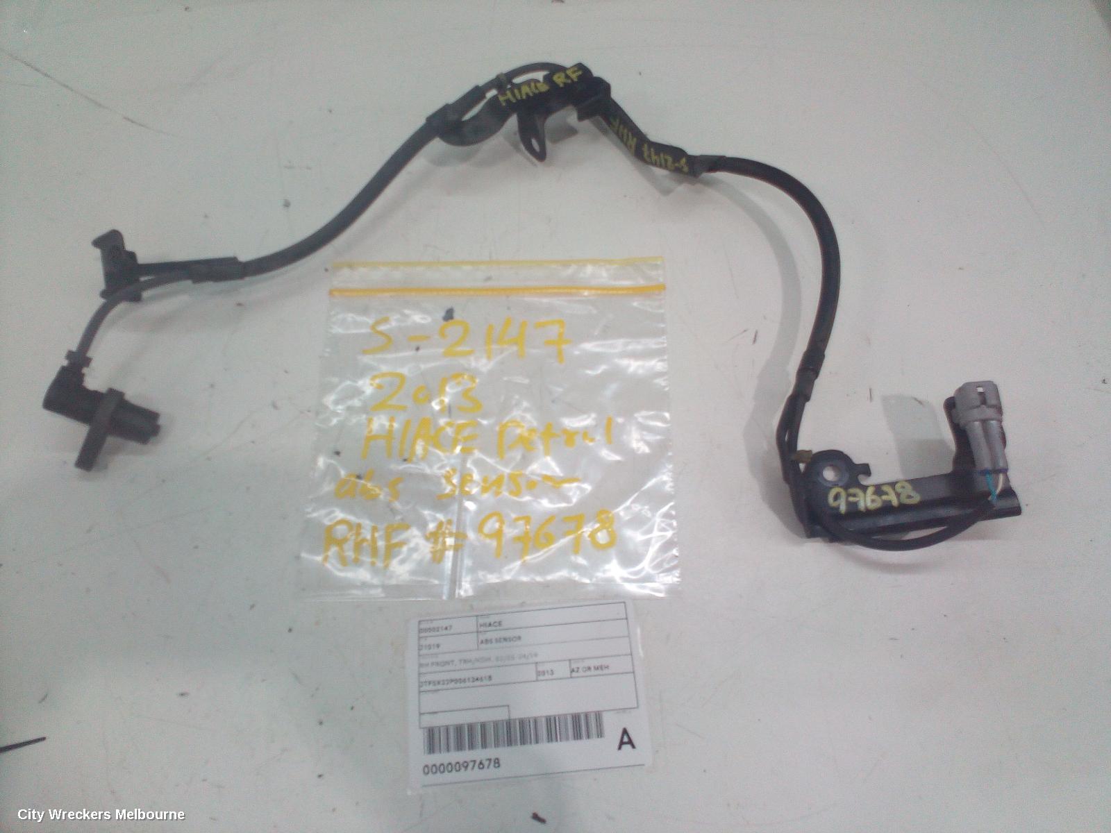 TOYOTA HIACE ABS SENSOR, RH FRONT, W/ LOOM TYPE, TRH/KDH, 03/2005 - 04/2019 - Image 2