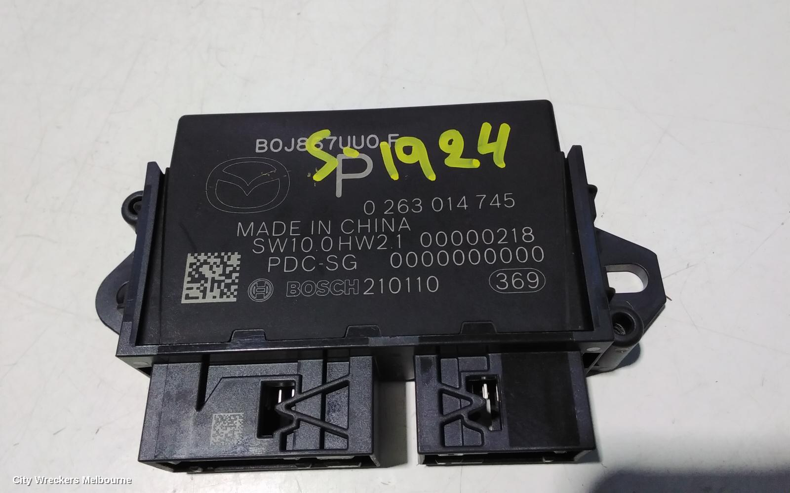 MAZDA 3, BP, 03/2019 ONWARDS, PARK ASSIST - B0J8-67-UU0F: 95649 - Image 1