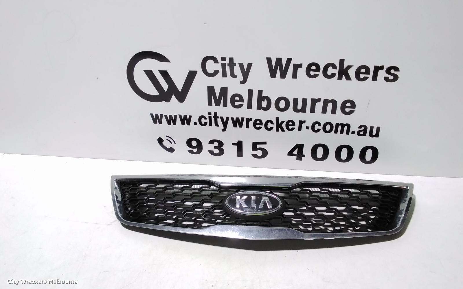 KIA CERATO GRILLE, RADIATOR GRILLE, TD, BLACK/CHROME, HATCH/SEDAN, 10/2008 - 03/2013 - Image 1