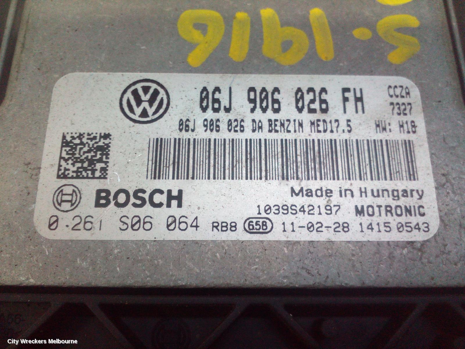 VOLKSWAGEN TIGUAN ECU, ENGINE ECU, PETROL, 2.0, AUTO T/M, ECU ONLY, 5N, 05/2008 - 08/2016 - Image 1