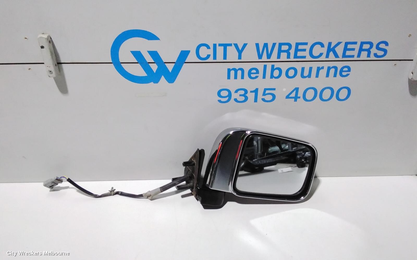 NISSAN NAVARA RIGHT DOOR MIRROR, D22, POWER, CHROME, 04/1997 - 08/2015 - Image 1