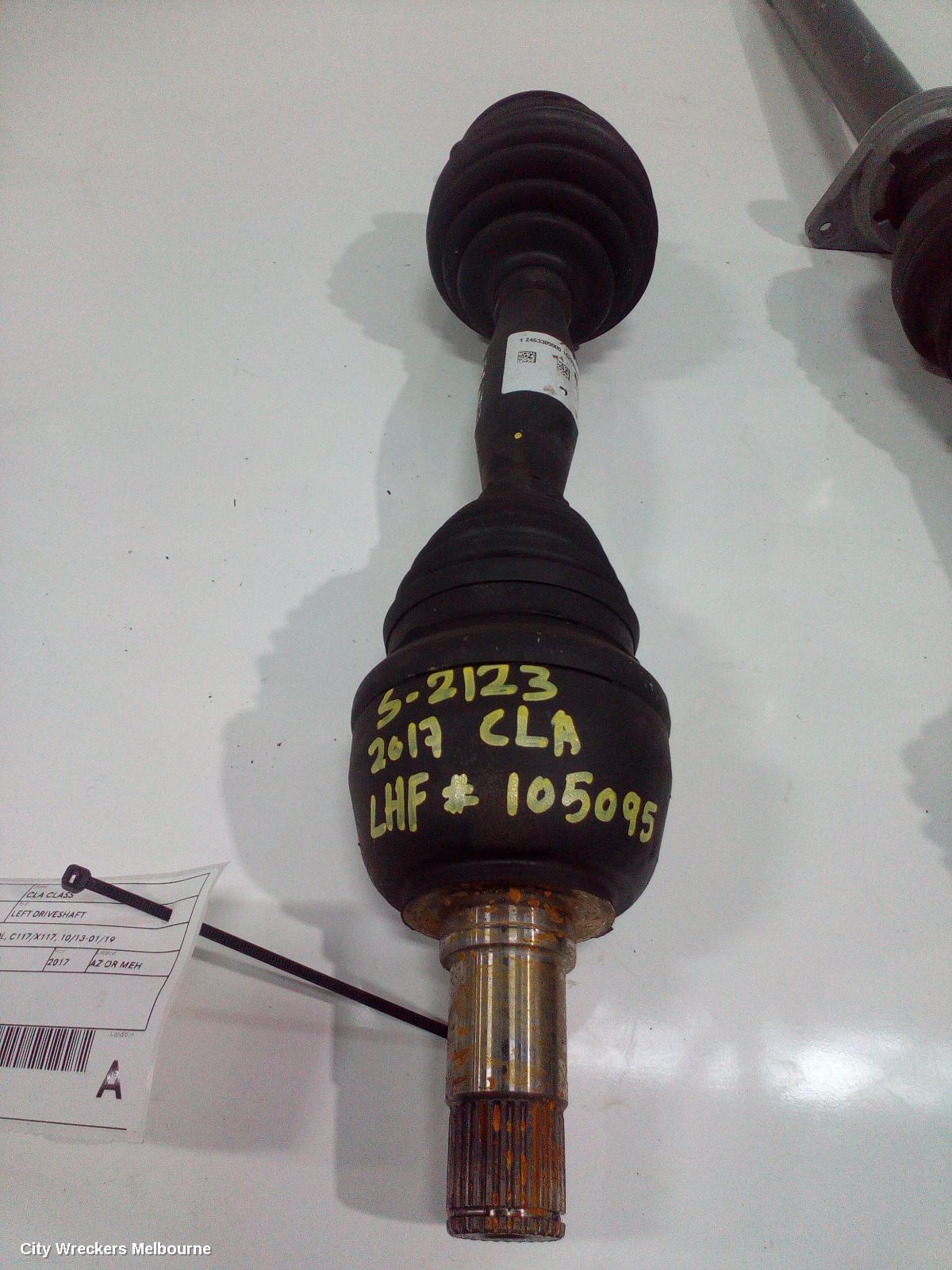 MERCEDES CLA CLASS LEFT DRIVESHAFT, FRONT, 1.6, PETROL, C117/X117, 10/2013 - 01/2019 - Image 1