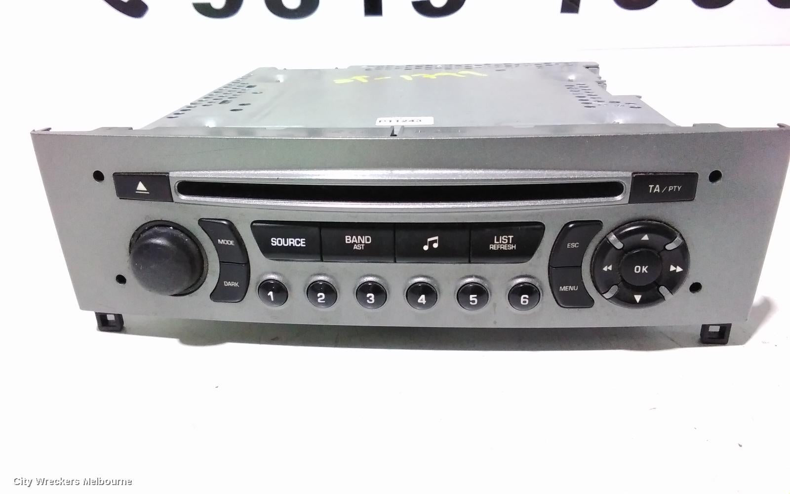 PEUGEOT 308 RADIO/CD/DVD/SAT/TV, HEAD UNIT, NON SAT NAV TYPE, T7, 08/2011 - 09/2014 - Image 2