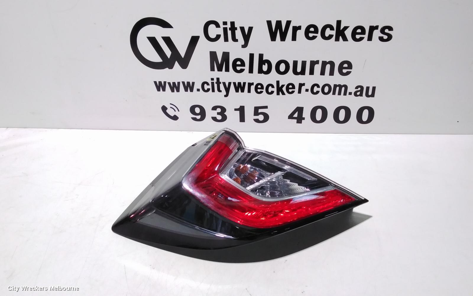 HONDA CIVIC LEFT TAILLIGHT, IN BODY, HATCH, 10TH GEN, LED TYPE, 02/2017 - 08/2021 - Image 1