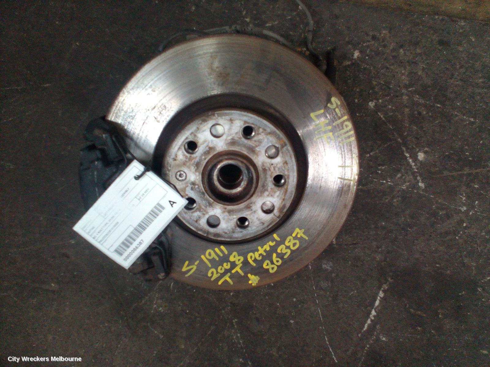 AUDI TT LEFT FRONT HUB ASSEMBLY, 8J, 4 BOLT TYPE, 09/2006 - 12/2014 - Image 1