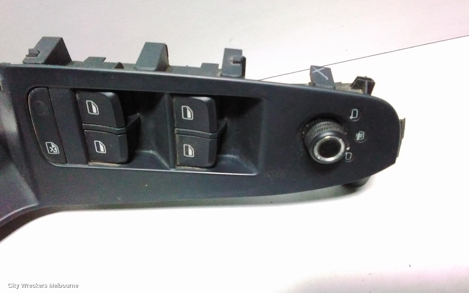 AUDI A5 PWR DR WIND SWITCH, RH FRONT (MASTER SWITCH), 8T, HATCH, 10/2009 - 08/2011 - Image 2