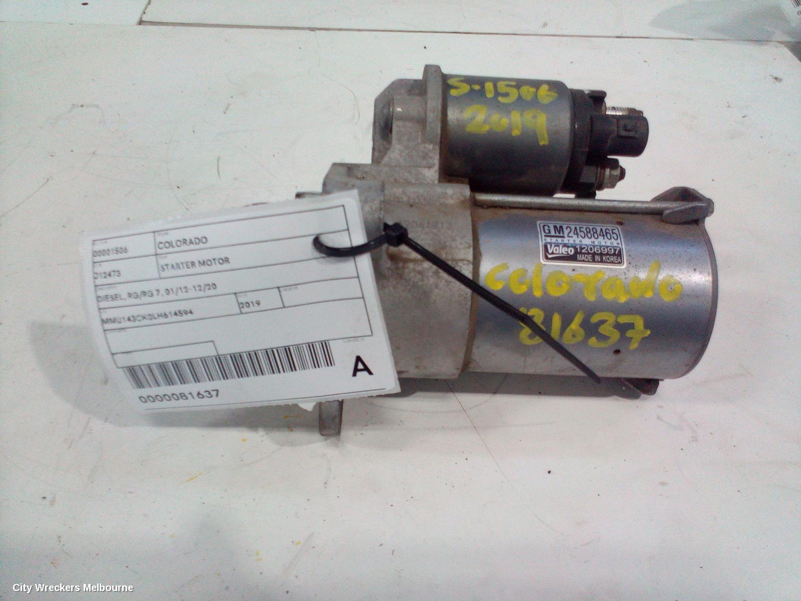 HOLDEN COLORADO STARTER, DIESEL, RG/RG7, 07/2016 - 12/2020 - Image 3
