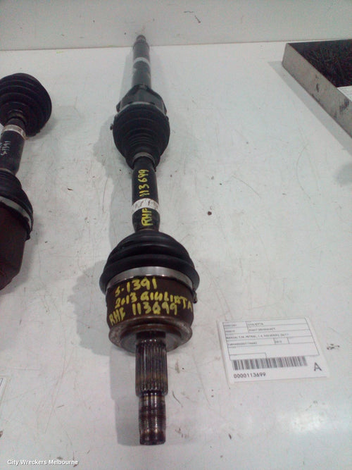 ALFA ROMEO GIULIETTA RIGHT DRIVESHAFT, MANUAL T/M, PETROL, 1.4, 940 SERIES, 06/2011 ONWARDS - Image 1