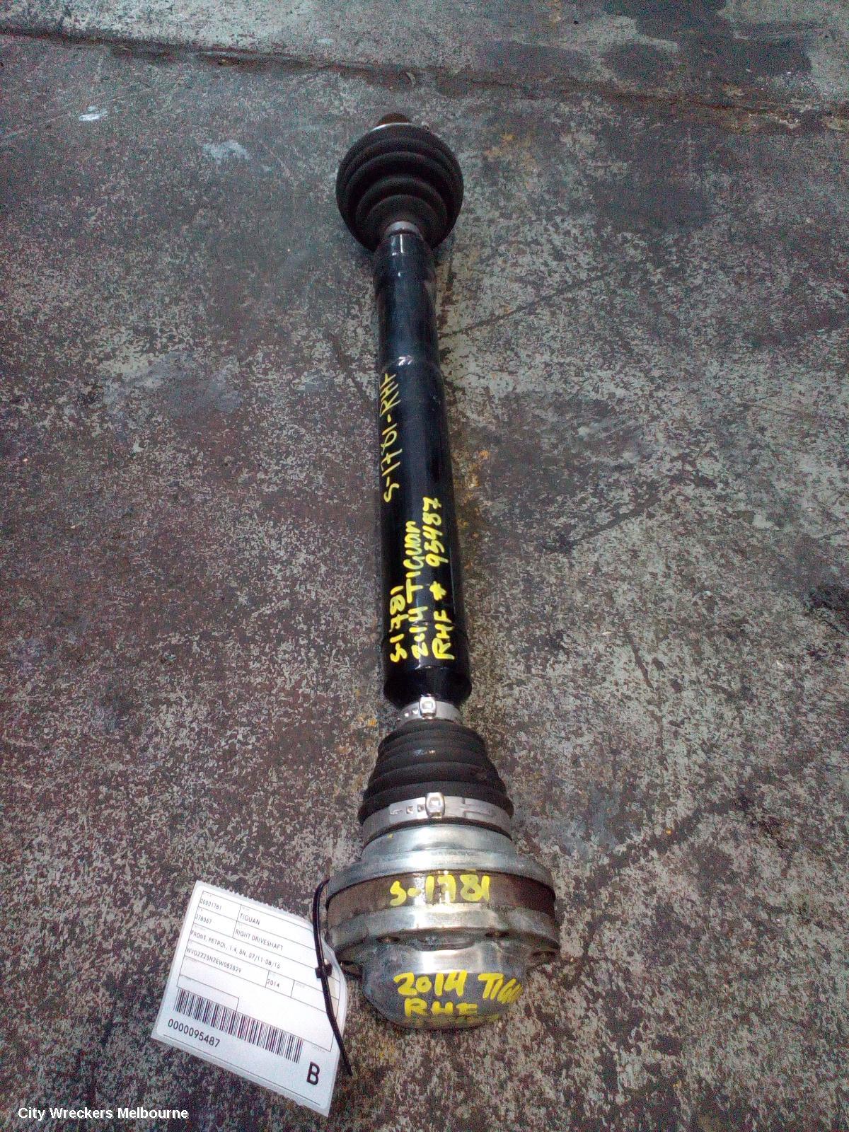 VOLKSWAGEN TIGUAN RIGHT DRIVESHAFT, FRONT, PETROL, 1.4, 5N, 07/2011 - 08/2016 - Image 3