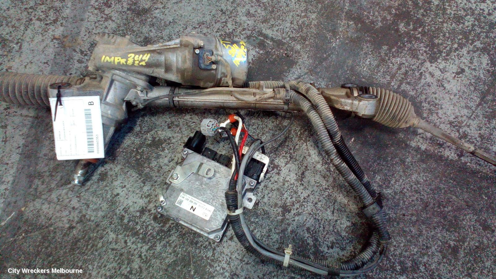 SUBARU IMPREZA STEERING BOX/RACK, G4, ELECTRIC, FJ140, 12/2011 - 10/2016 - Image 2