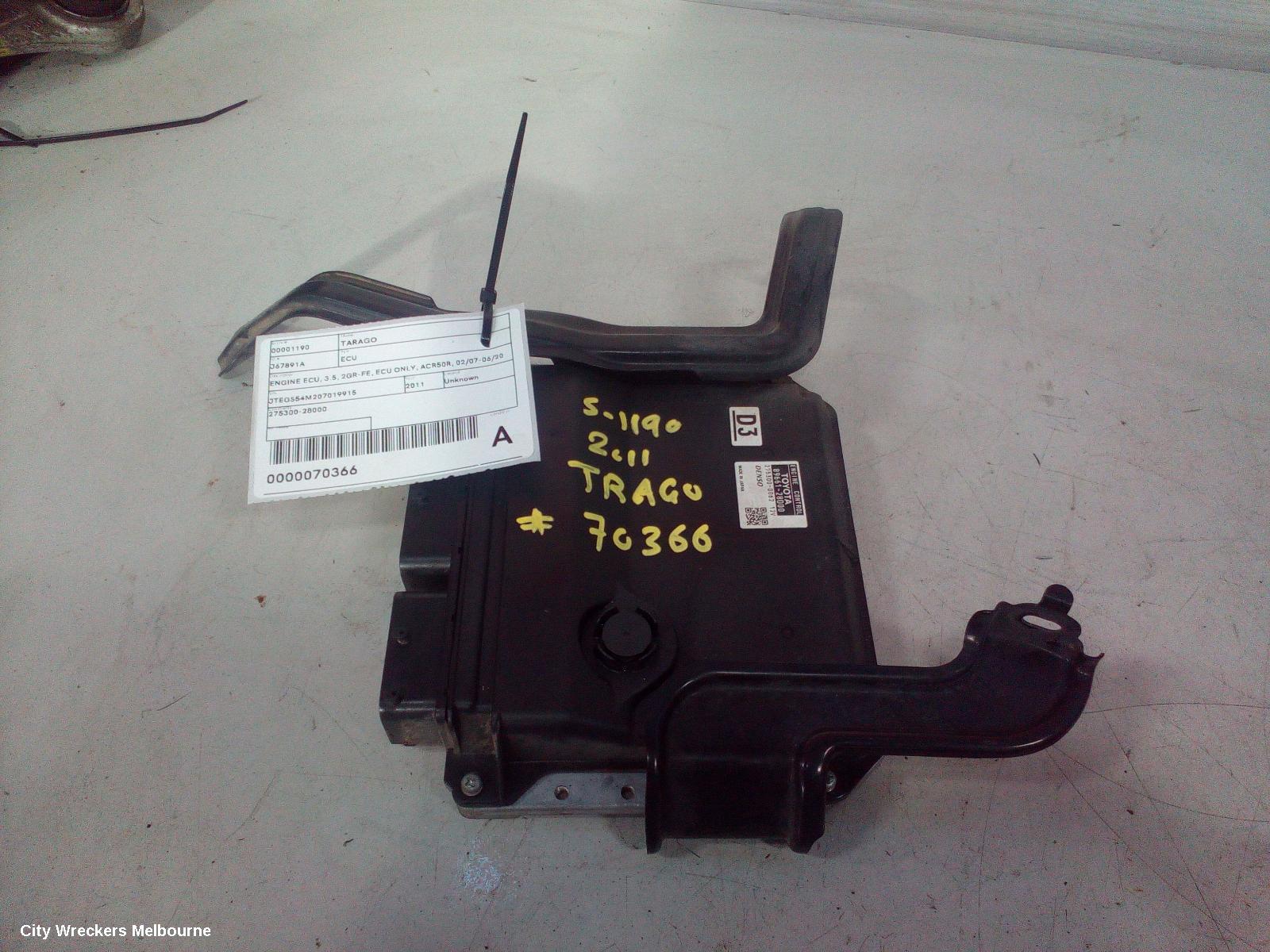 TOYOTA TARAGO ECU, ENGINE ECU, 3.5, 2GR-FE, ECU ONLY, ACR50R, 02/2007 - 06/2020 - Image 2
