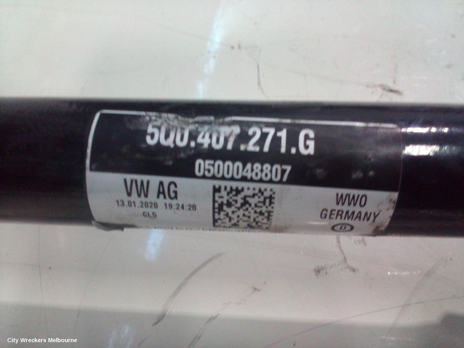 VOLKSWAGEN GOLF LEFT DRIVESHAFT, FRONT, AUTO T/M, PETROL, 1.4, GEN 7, 03/2017 - 08/2020 - Image 1