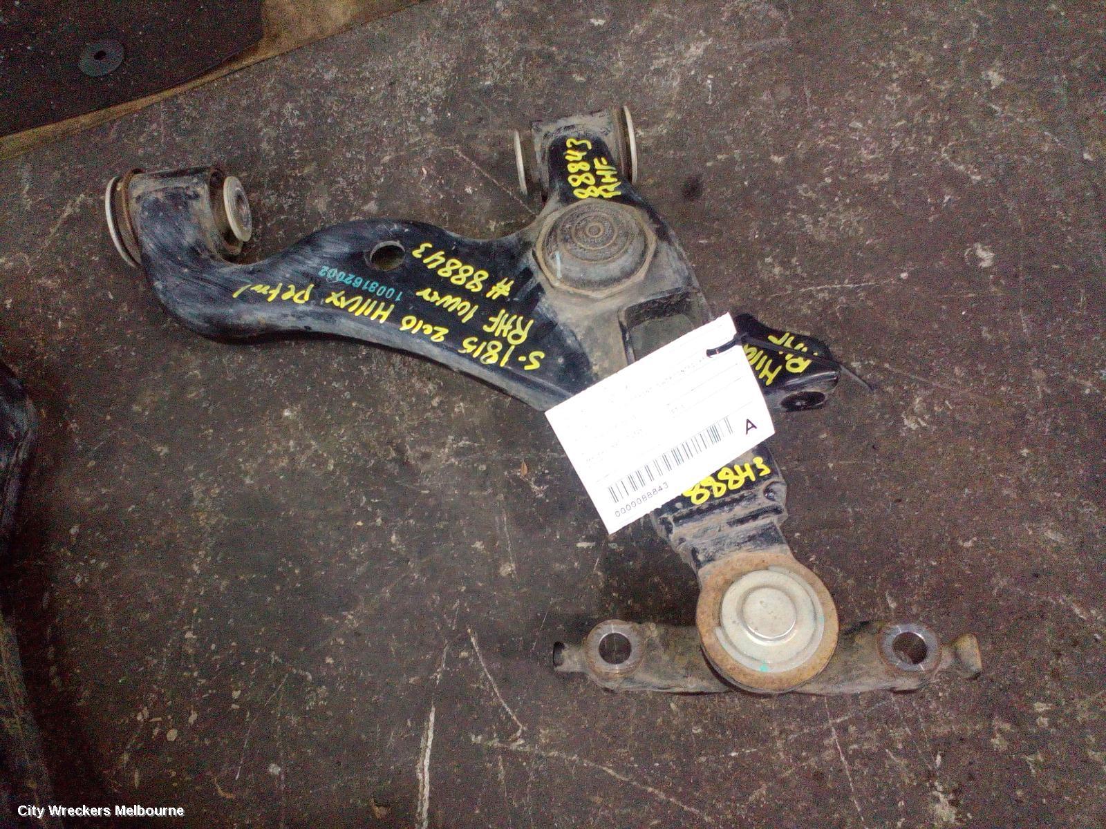 TOYOTA HILUX RIGHT FRONT LOWER CONTROL ARM, 2WD LOW RIDE, 03/2005 ONWARDS - Image 2