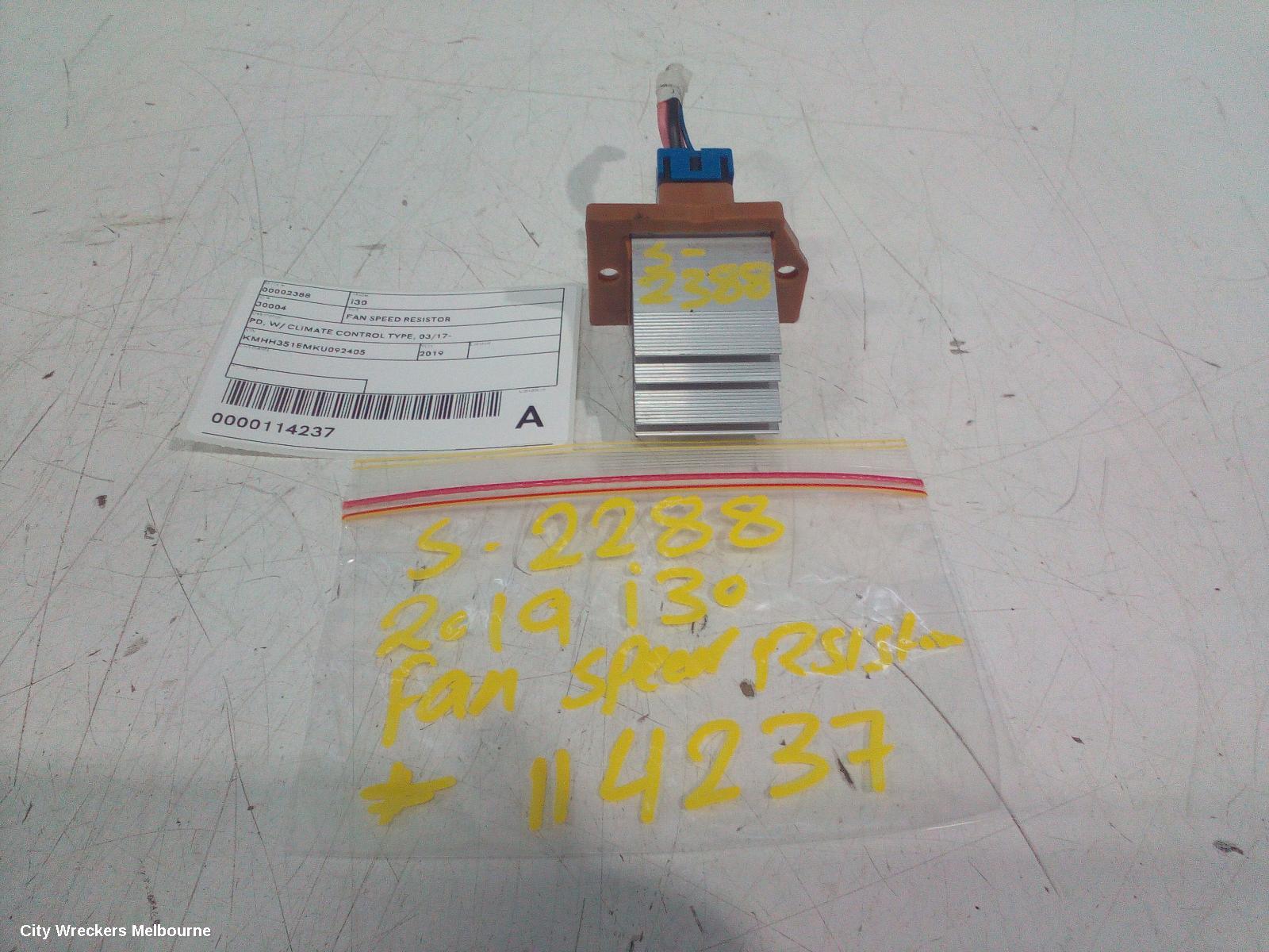 HYUNDAI I30 FAN SPEED RESISTOR, PD, W/ CLIMATE CONTROL TYPE, 03/2017 ONWARDS - Image 1