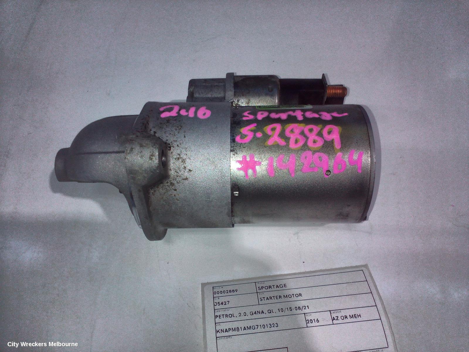 KIA SPORTAGE STARTER, PETROL, 2.0, G4NA, QL, 10/2015 - 08/2021 - Image 1
