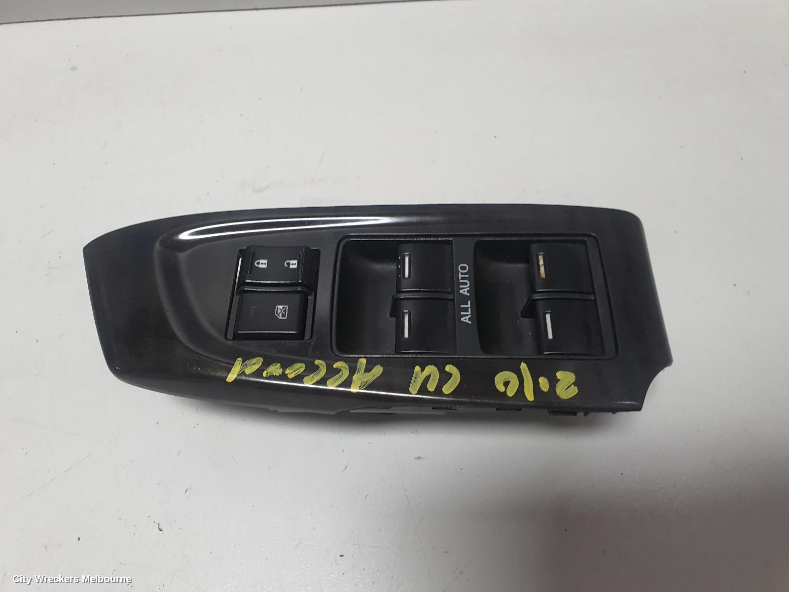 HONDA ACCORD PWR DR WIND SWITCH, RH FRONT (MASTER SWITCH), 8TH GEN, EURO (VIN JHMCU), BASE, 01/2010 - 06/2011 - Image 1