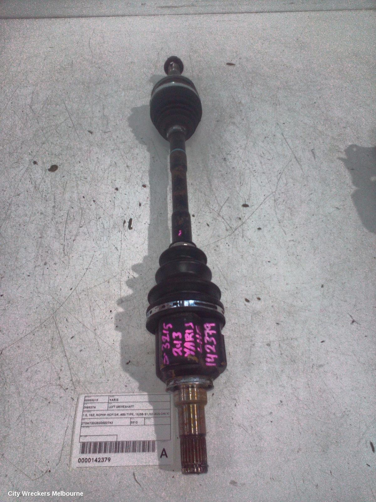 TOYOTA YARIS LEFT DRIVESHAFT, 1.5, 1NZ, NCP9#-NCP13#, ABS TYPE, 10/2005 - 01/2020 (AUS ONLY) - Image 2