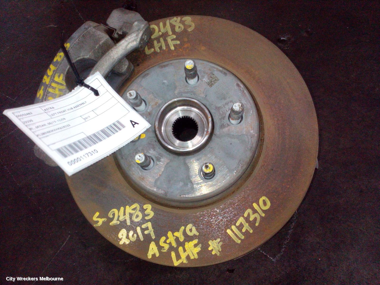 HOLDEN ASTRA LEFT FRONT HUB ASSEMBLY, BL, SEDAN, 05/2017 - 12/2020 - Image 1