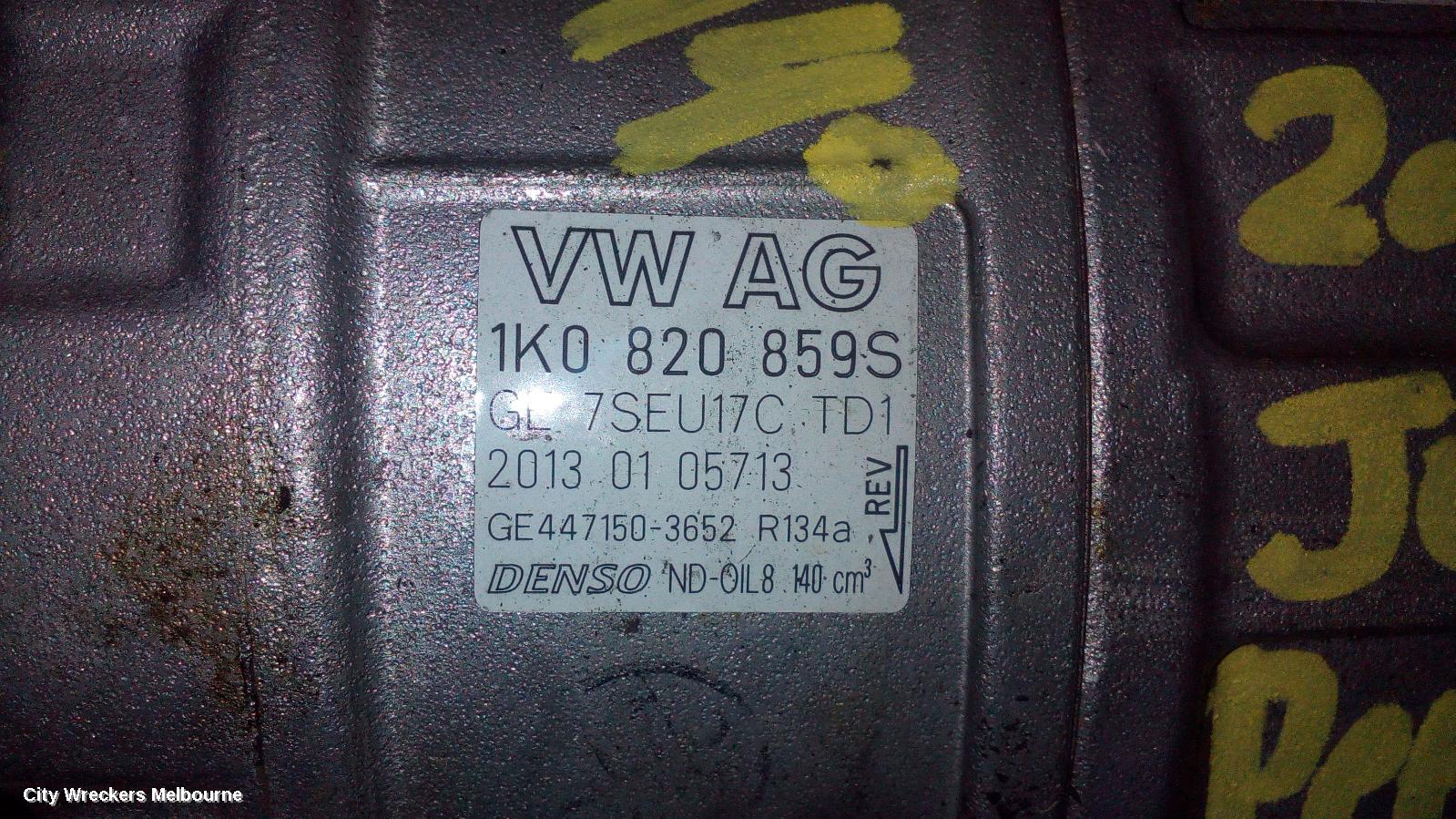 VOLKSWAGEN JETTA A/C COMPRESSOR, 1KM-1B, PETROL, DENSO BRAND (7SEU17C), 02/2006 - 12/2017 - Image 1