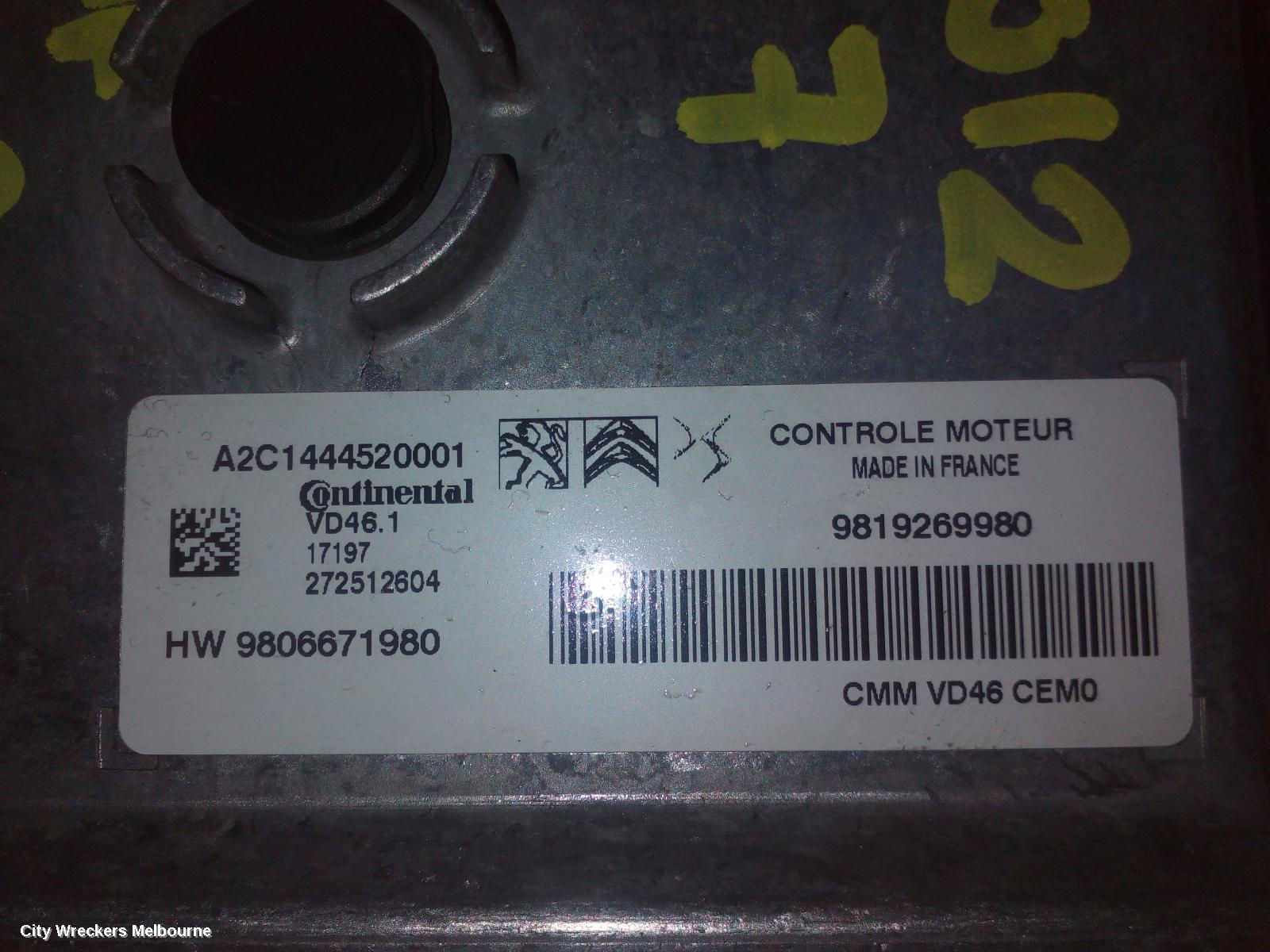 PEUGEOT 308 ECU, ENGINE ECU, 1.2, PETROL, ECU ONLY, T9, 10/2014 - 01/2021 - Image 2