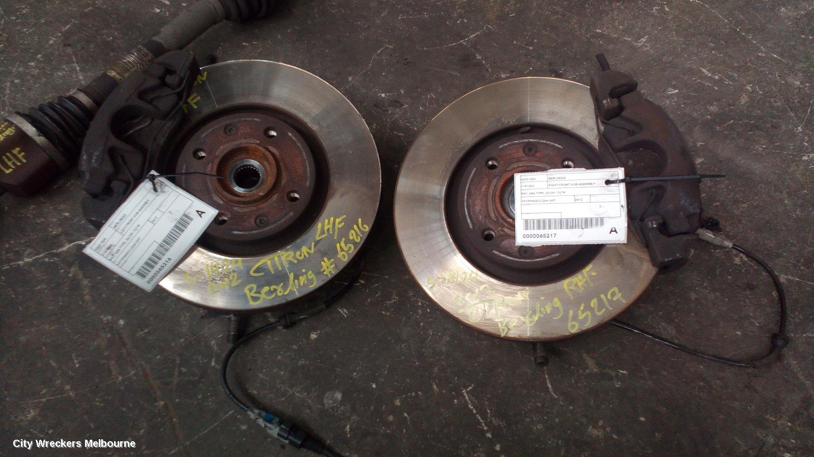 CITROEN BERLINGO RIGHT FRONT HUB ASSEMBLY, B9C, ABS TYPE, 03/2009 - 12/2018 - Image 3