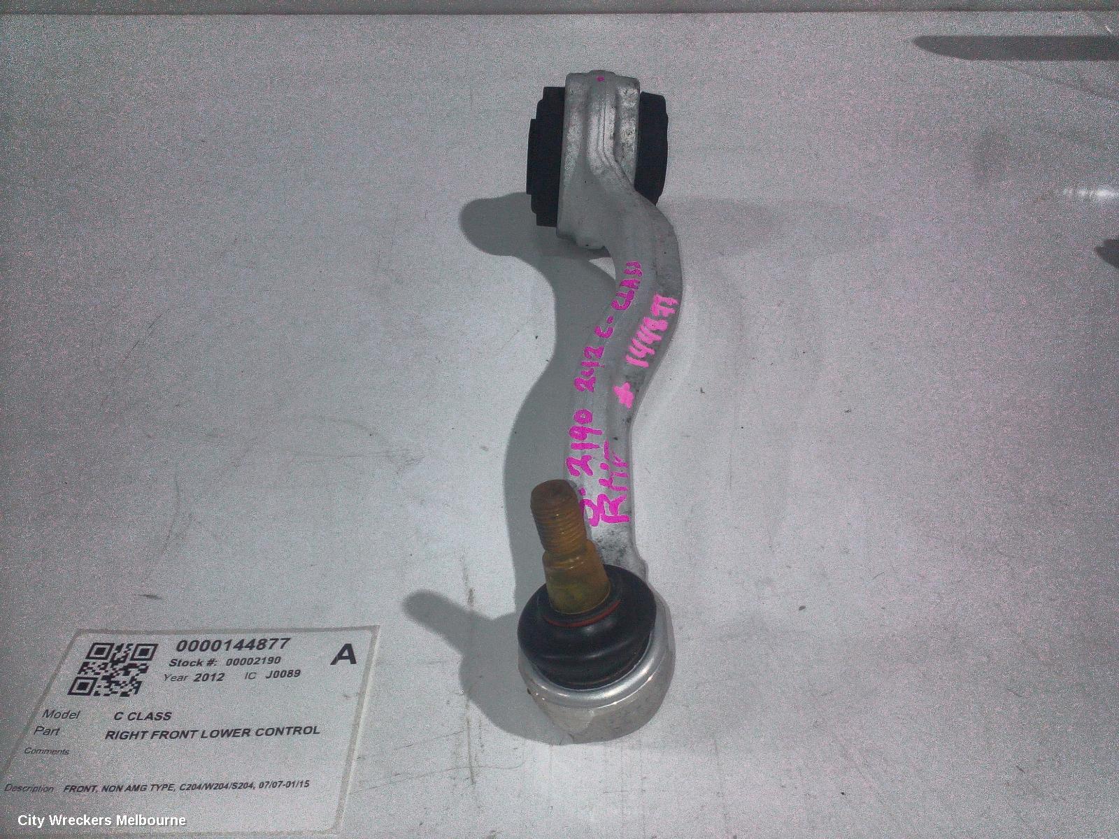 MERCEDES C CLASS RIGHT FRONT LOWER CONTROL ARM, FRONT, NON AMG TYPE, C204/W204/S204, 07/2007 - 01/2015 - Image 1