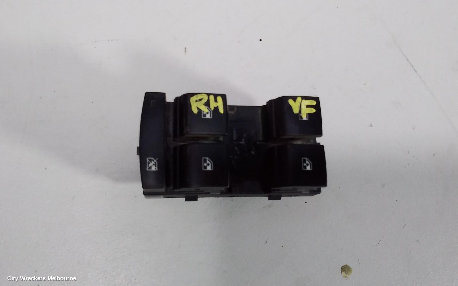 HOLDEN COMMODORE PWR DR WIND SWITCH, RH FRONT (MASTER SWITCH), VF, BLACK, 4 SWITCH TYPE, 05/2013 - 12/2017 - Image 1