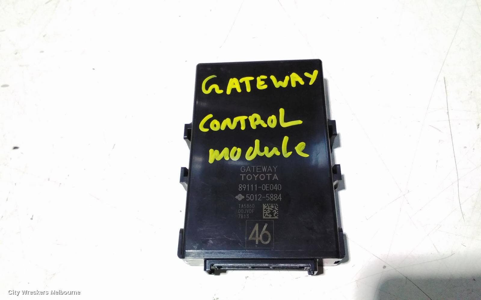 TOYOTA KLUGER, XU50 SERIES, 03/2014 - 02/2021, 89111-OE040 COMPUTER, NETWORK GATEWAY: 108116 - Image 2