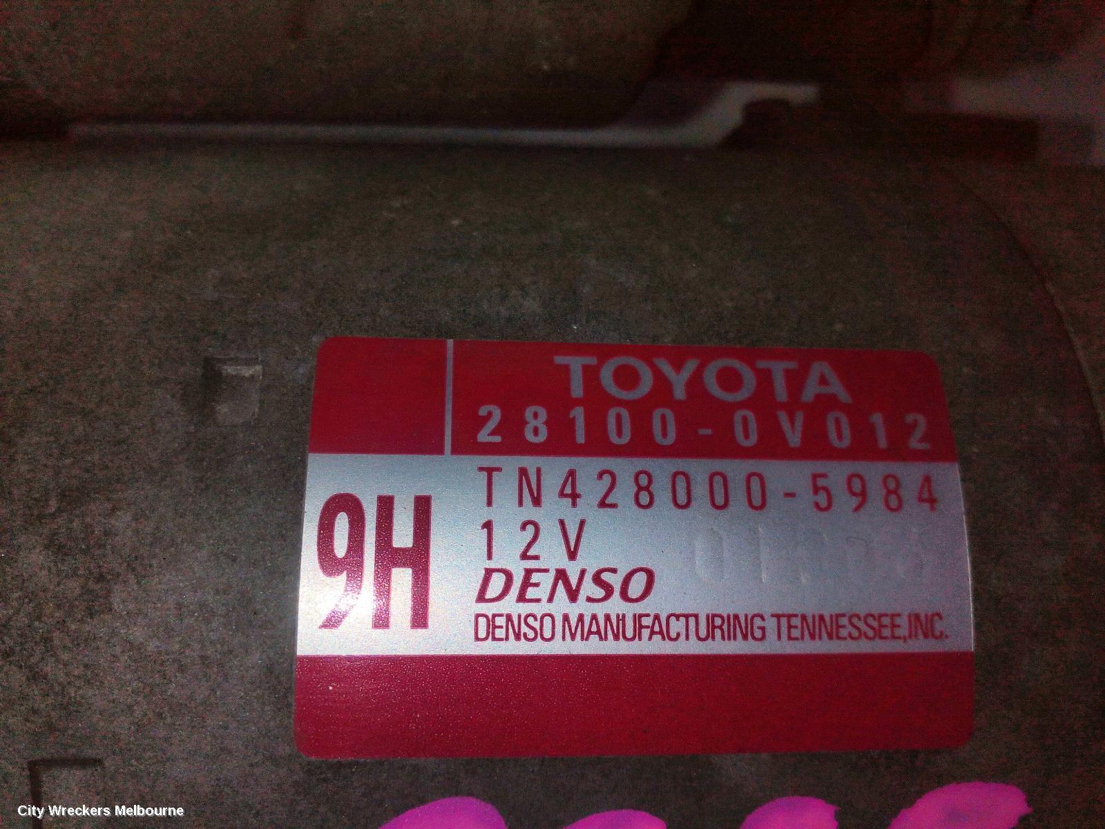 TOYOTA CAMRY STARTER, PETROL, 2.5, 2AR-FE, ASV50, 11/2011 - 10/2017 - Image 3