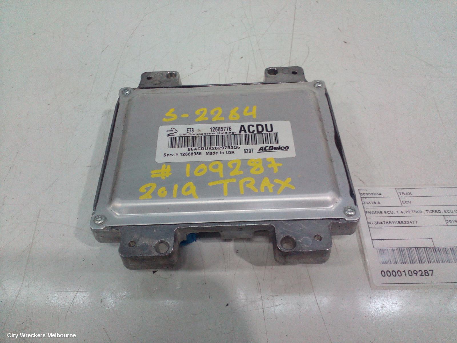 HOLDEN TRAX ECU, ENGINE ECU, 1.4, PETROL, TURBO, ECU ONLY, TJ SERIES, 08/2014 - 12/2020 - Image 1