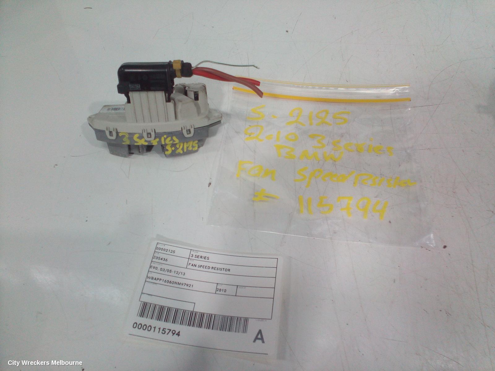 BMW 3 SERIES FAN SPEED RESISTOR, E90, 03/2005 - 12/2013 - Image 2