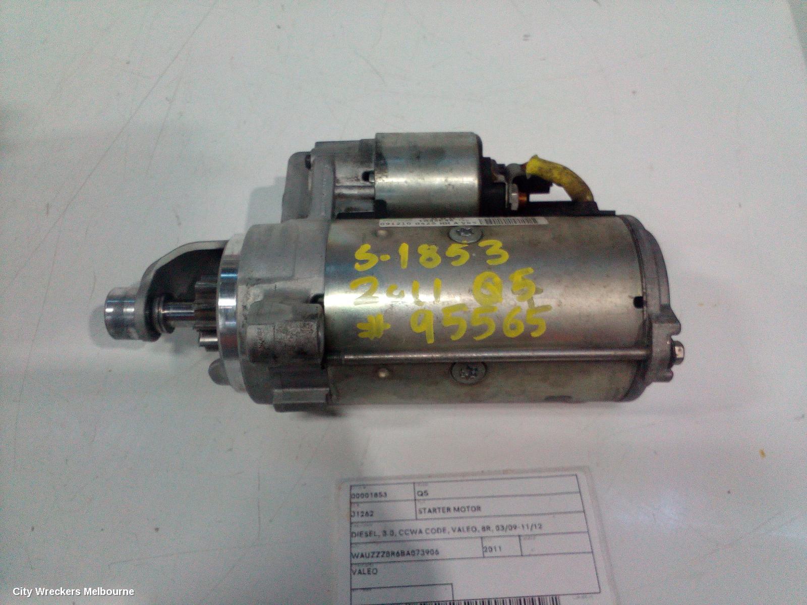 AUDI Q5 STARTER, DIESEL, 3.0, CCWA CODE, VALEO, 8R, 03/2009 - 11/2012 - Image 1