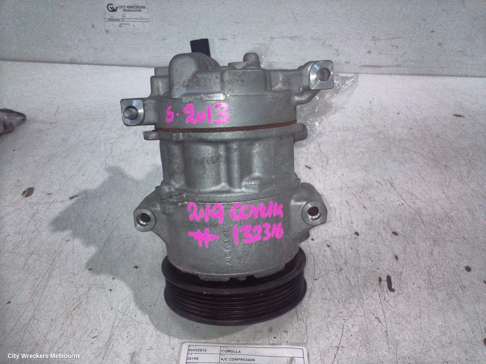 TOYOTA COROLLA A/C COMPRESSOR, MZEA12R, 2.0, M20A-FKS, PETROL, 07/2018 ONWARDS - Image 2