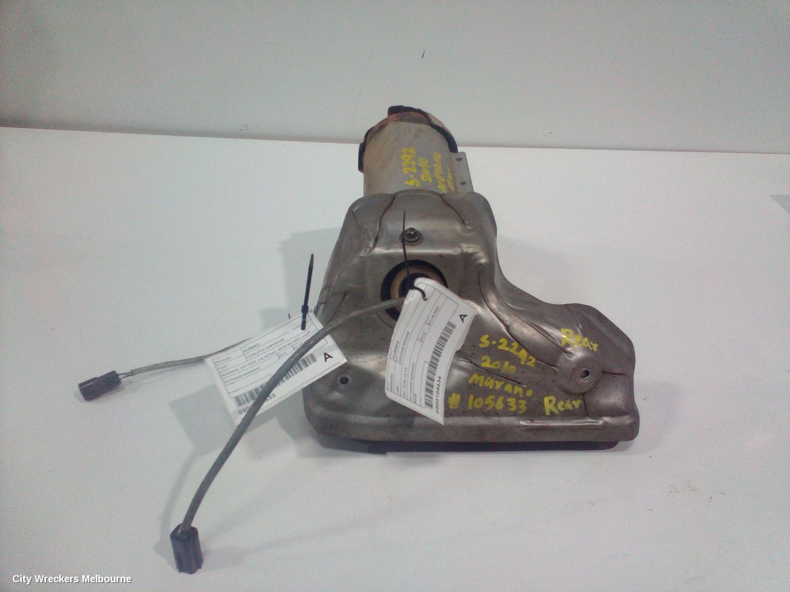 NISSAN MURANO CATALYTIC CONVERTER, DOWNPIPE-CAT TYPE, 3.5, PETROL, REAR (RH SIDE), VQ35, Z51, 12/2008 - 12/2014 - Image 2