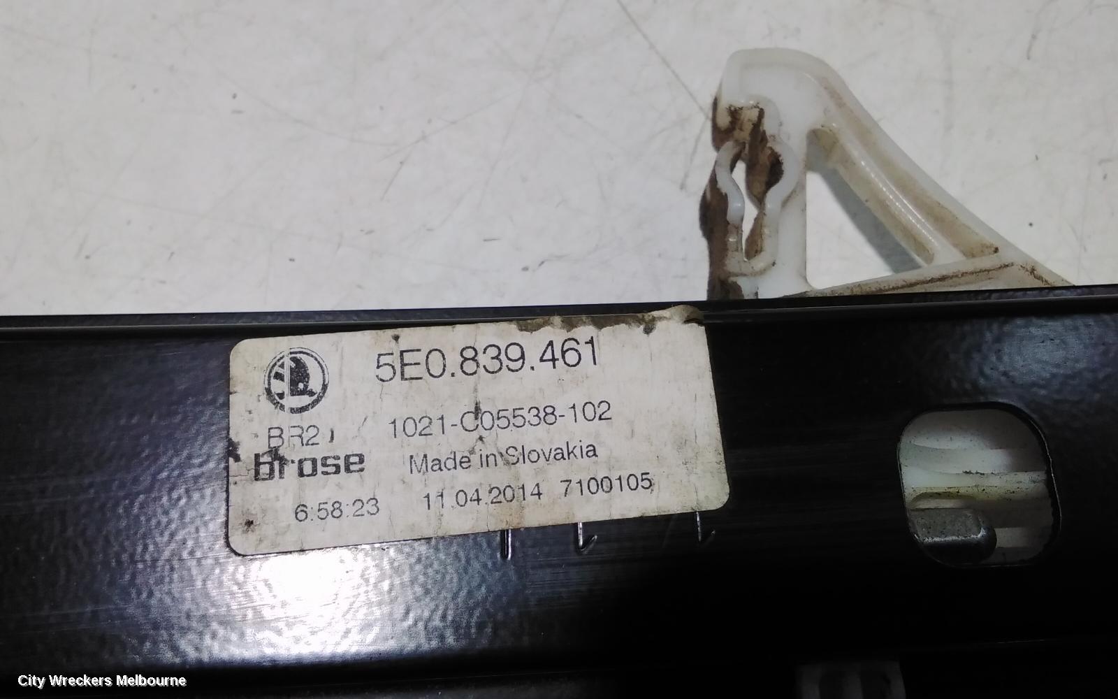 SKODA OCTAVIA LEFT REAR WND REG/MOTOR, NE, 09/2013 - 09/2020 - Image 3