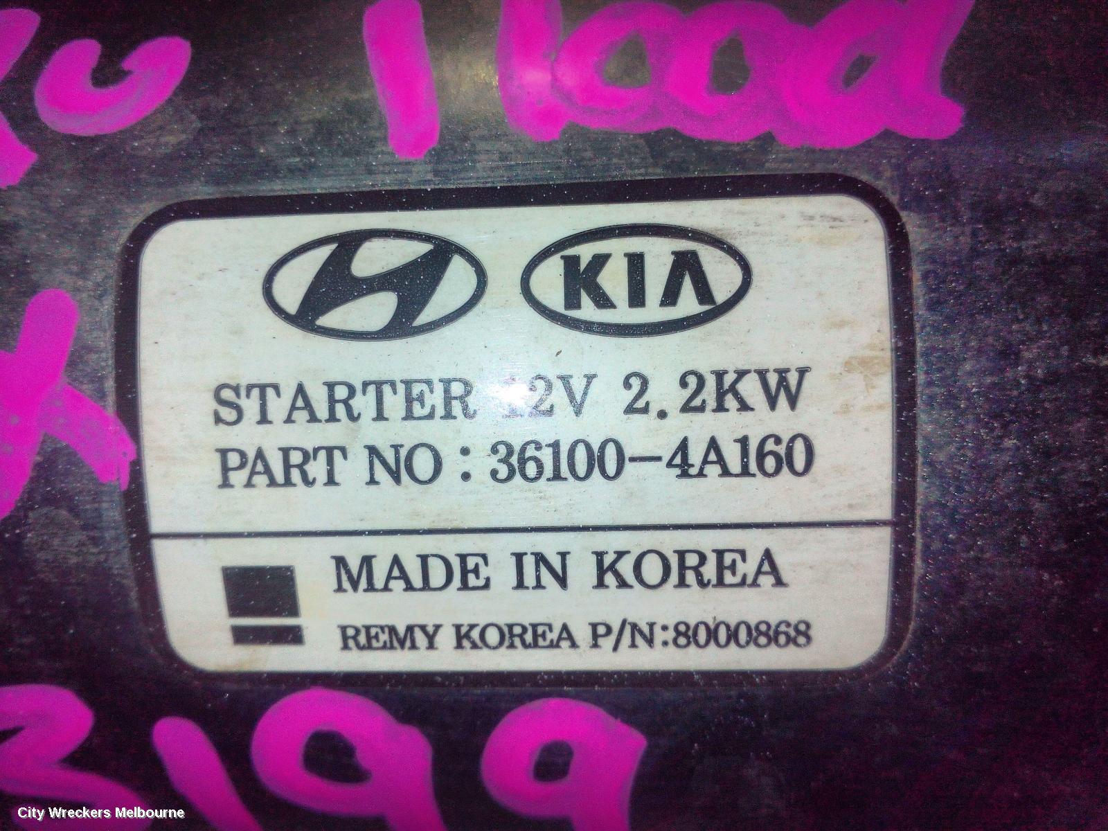 HYUNDAI ILOAD/IMAX STARTER, DIESEL, 2.5, TURBO, AUTO T/M TYPE, TQ, 04/2012 - 03/2021 - Image 3