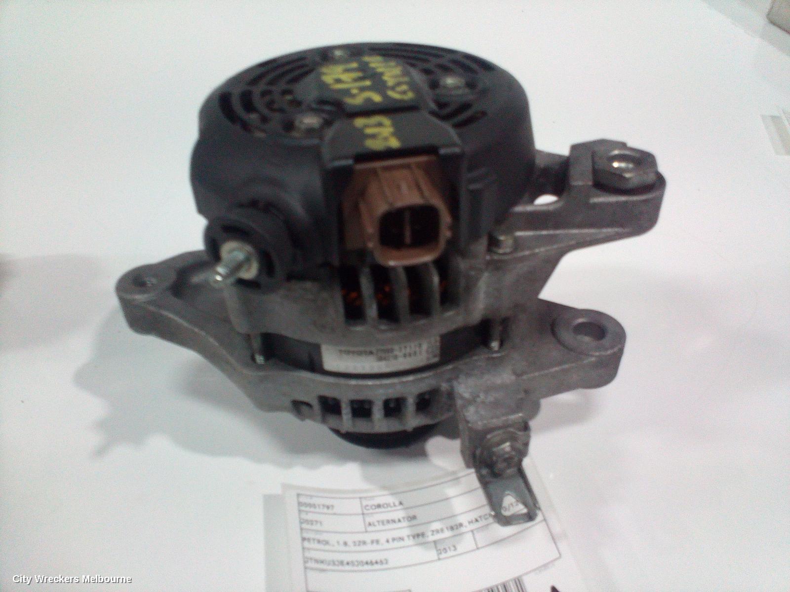 TOYOTA COROLLA ALTERNATOR, PETROL, 1.8, 2ZR-FE, 4 PIN TYPE, ZRE182R, HATCH, 10/2012 - 03/2015 - Image 2