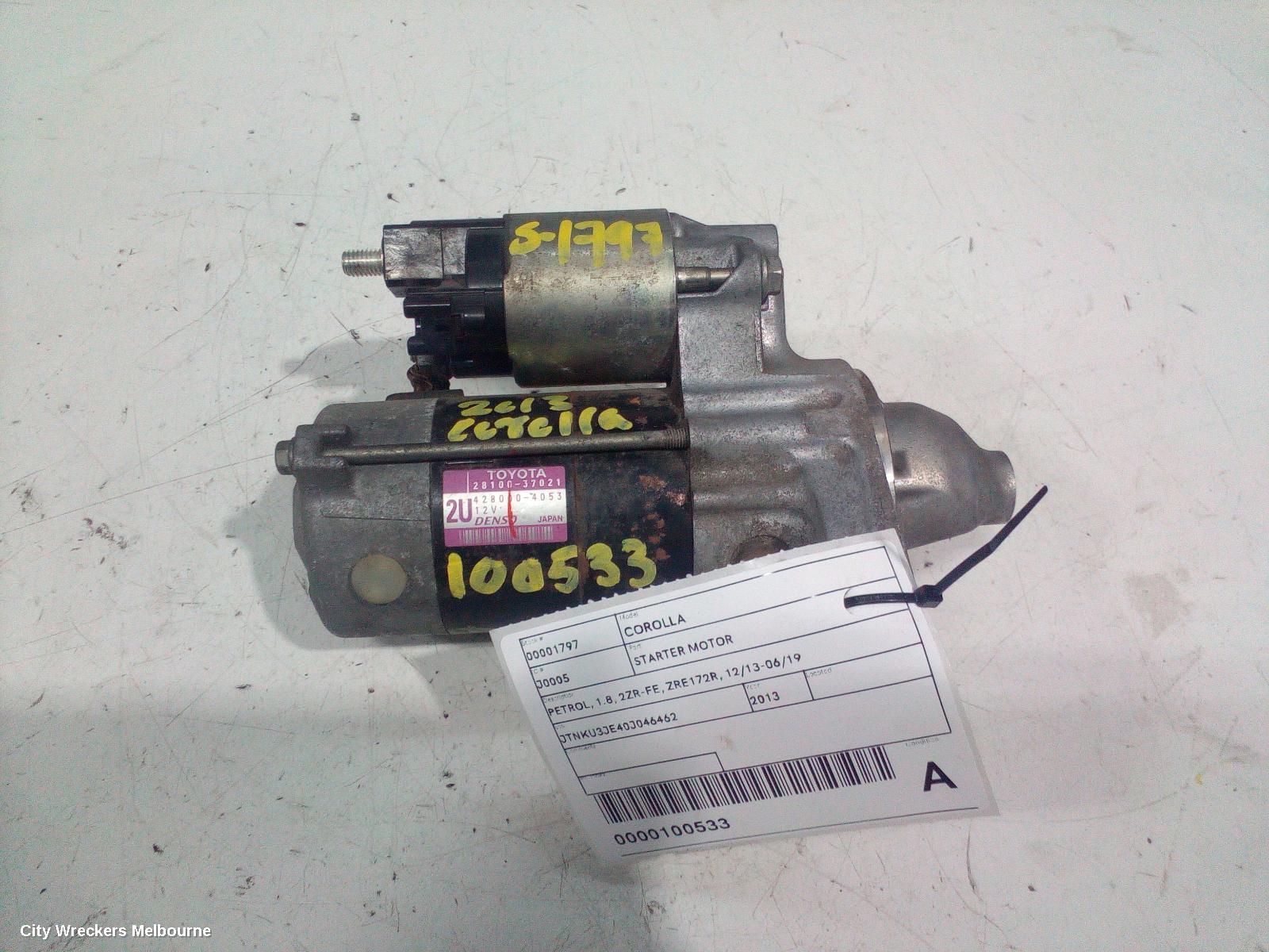 TOYOTA COROLLA STARTER, PETROL, 1.8, 2ZR-FE, ZRE172R, 12/2013 - 06/2019 - Image 3