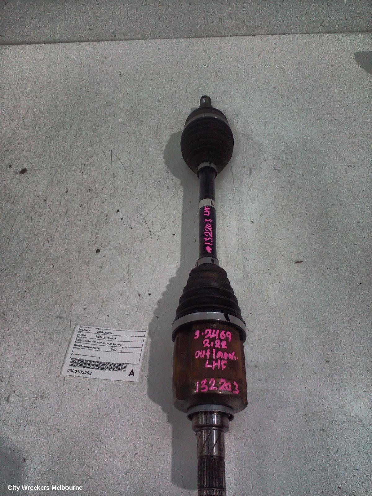 MITSUBISHI OUTLANDER LEFT DRIVESHAFT, FRONT, AUTO T/M, PETROL, AWD, ZM, 08/2021 ONWARDS - Image 3