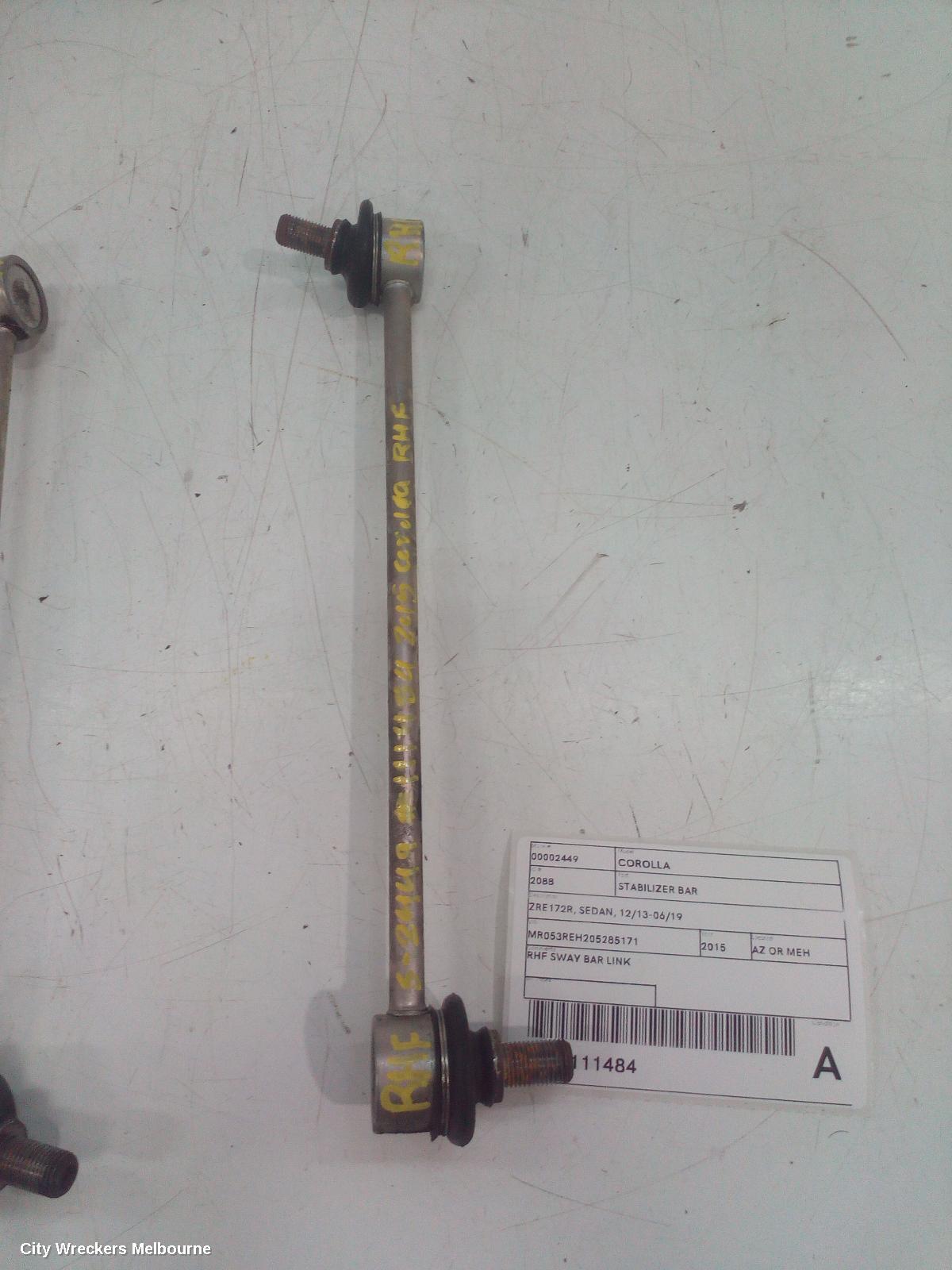 TOYOTA COROLLA STABILISER BAR, ZRE172R, SEDAN, 12/2013 - 06/2019 - Image 2