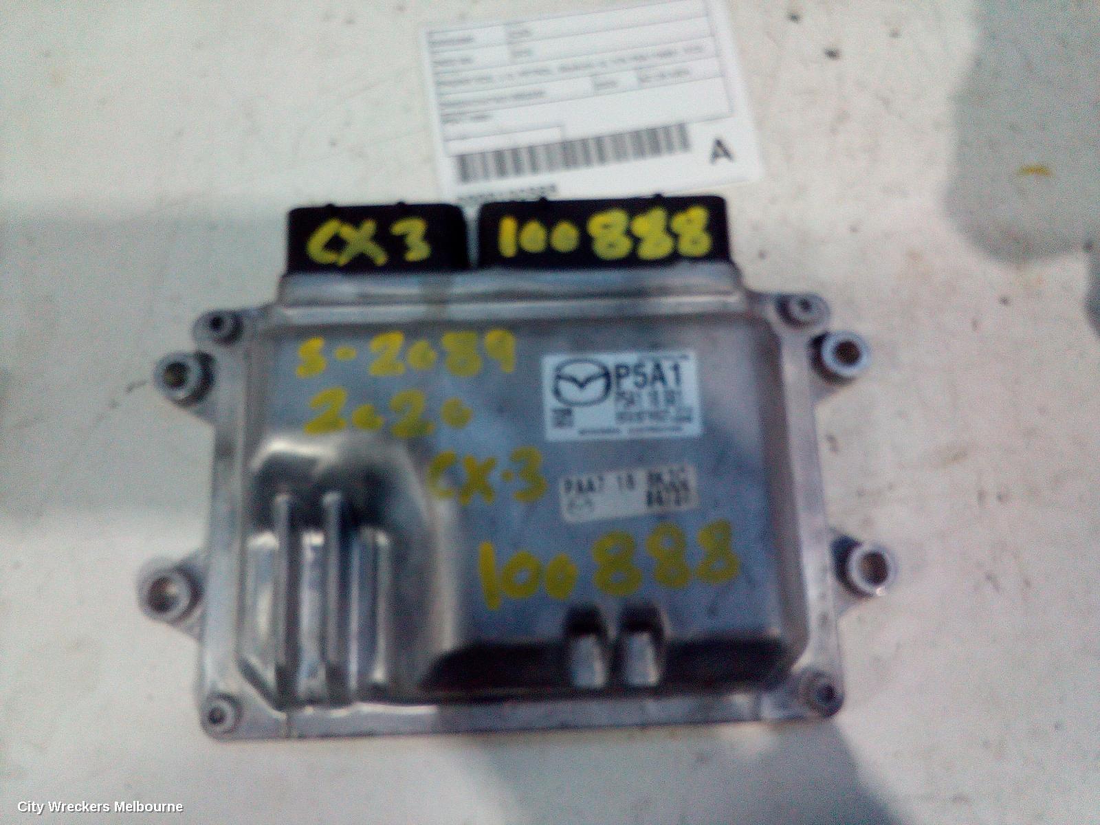MAZDA CX3 ECU, ENGINE ECU, 2.0, PETROL, SKYACTIV-G, P/N P5A118881, ECU ONLY, DK, 03/2015 ONWARDS - Image 3