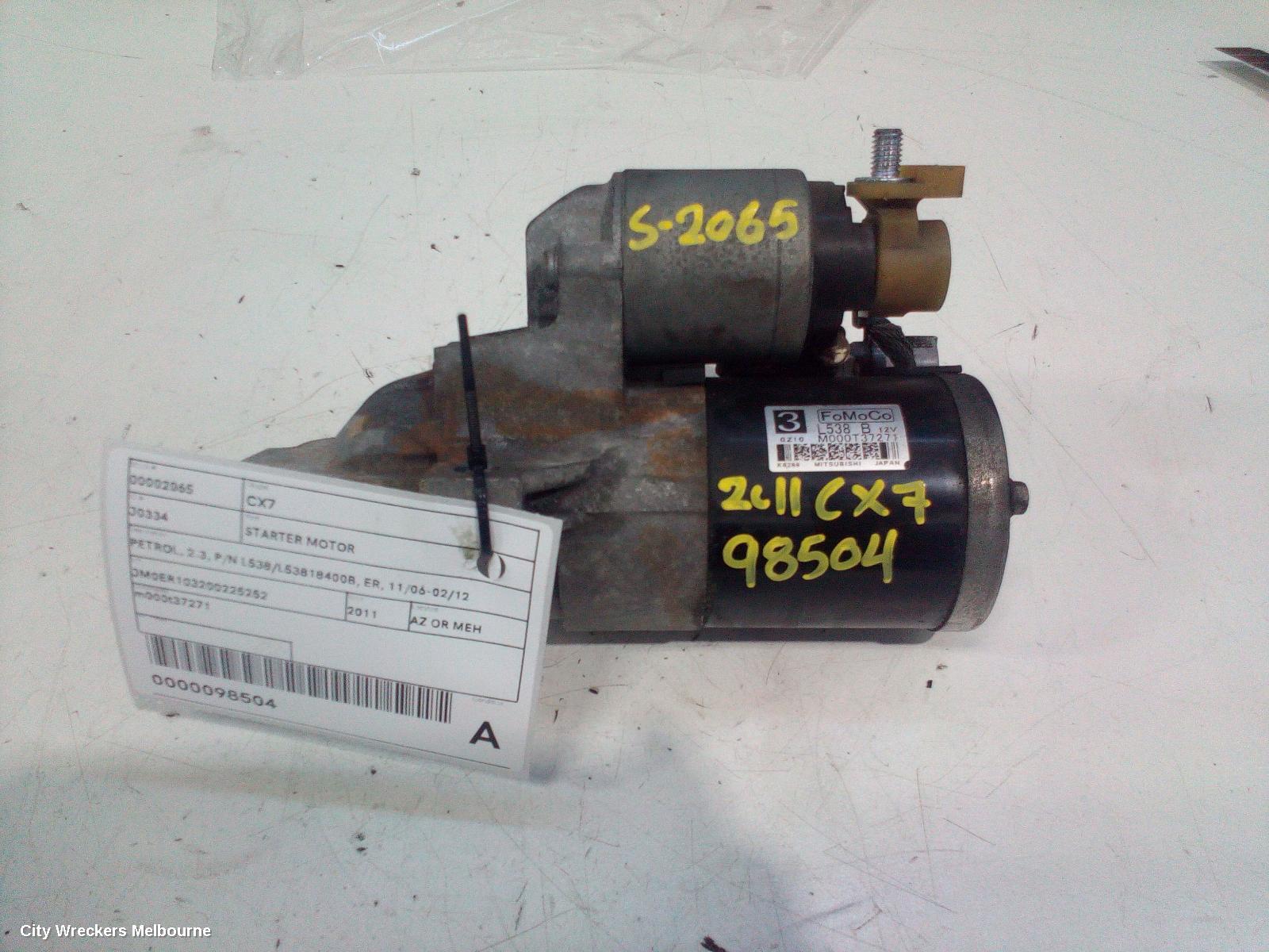 MAZDA CX7 STARTER, PETROL, 2.3, P/N L538/L53818400B, ER, 11/2006 - 02/2012 - Image 1
