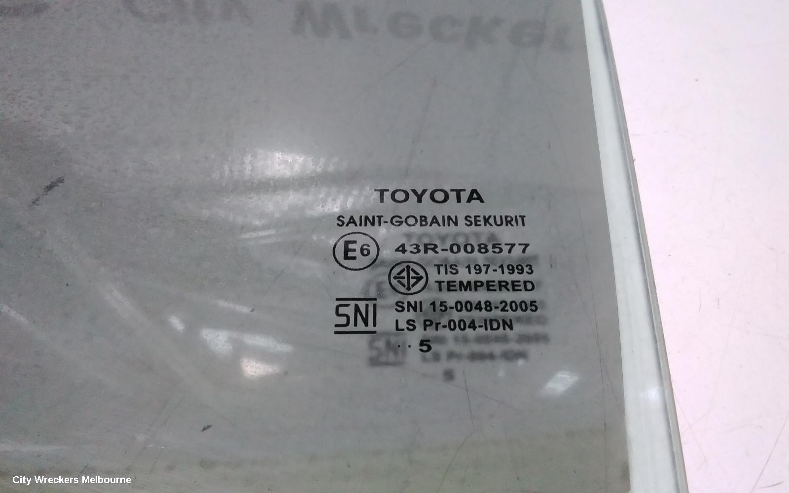 TOYOTA COROLLA LEFT REAR WND REG/MOTOR, ZRE172R, SEDAN, 12/2013 - 06/2019 - Image 2