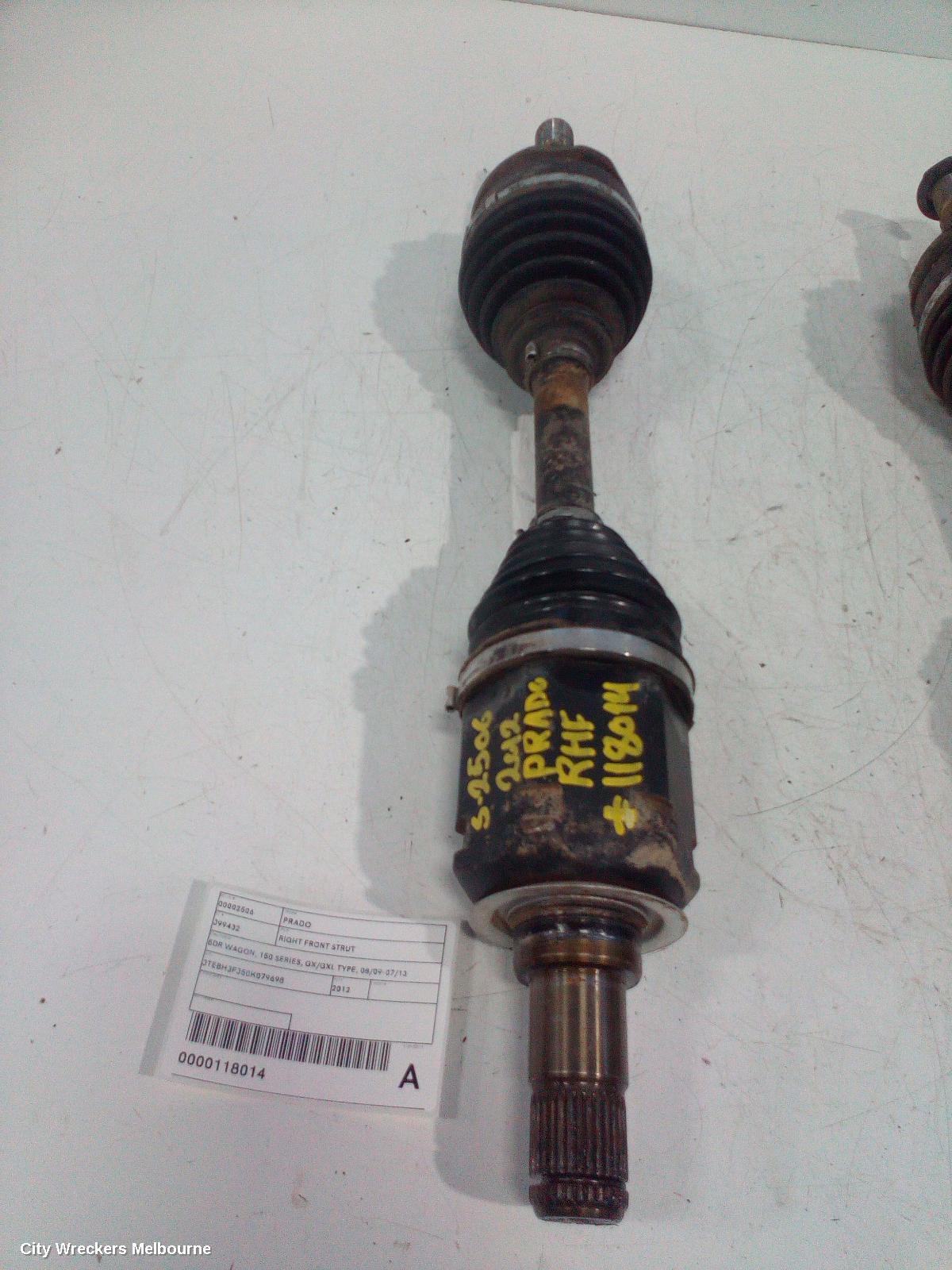 TOYOTA PRADO RIGHT FRONT STRUT, 5DR WAGON, 150 SERIES, GX/GXL TYPE, 08/2009 - 07/2013 - Image 3