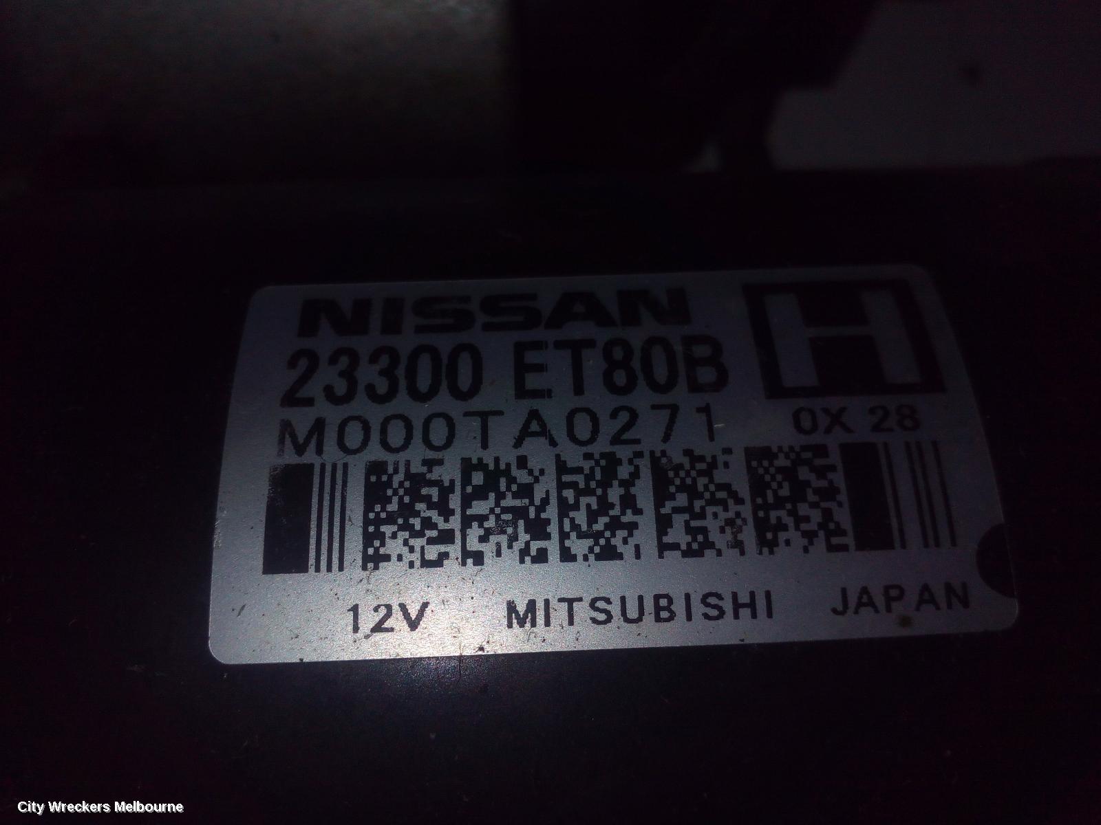 NISSAN XTRAIL STARTER, PETROL, 2.5, QR25DE, AUTO T/M, W/ SHORT SNOUT TYPE, T31, 09/2007 - 12/2013 - Image 2