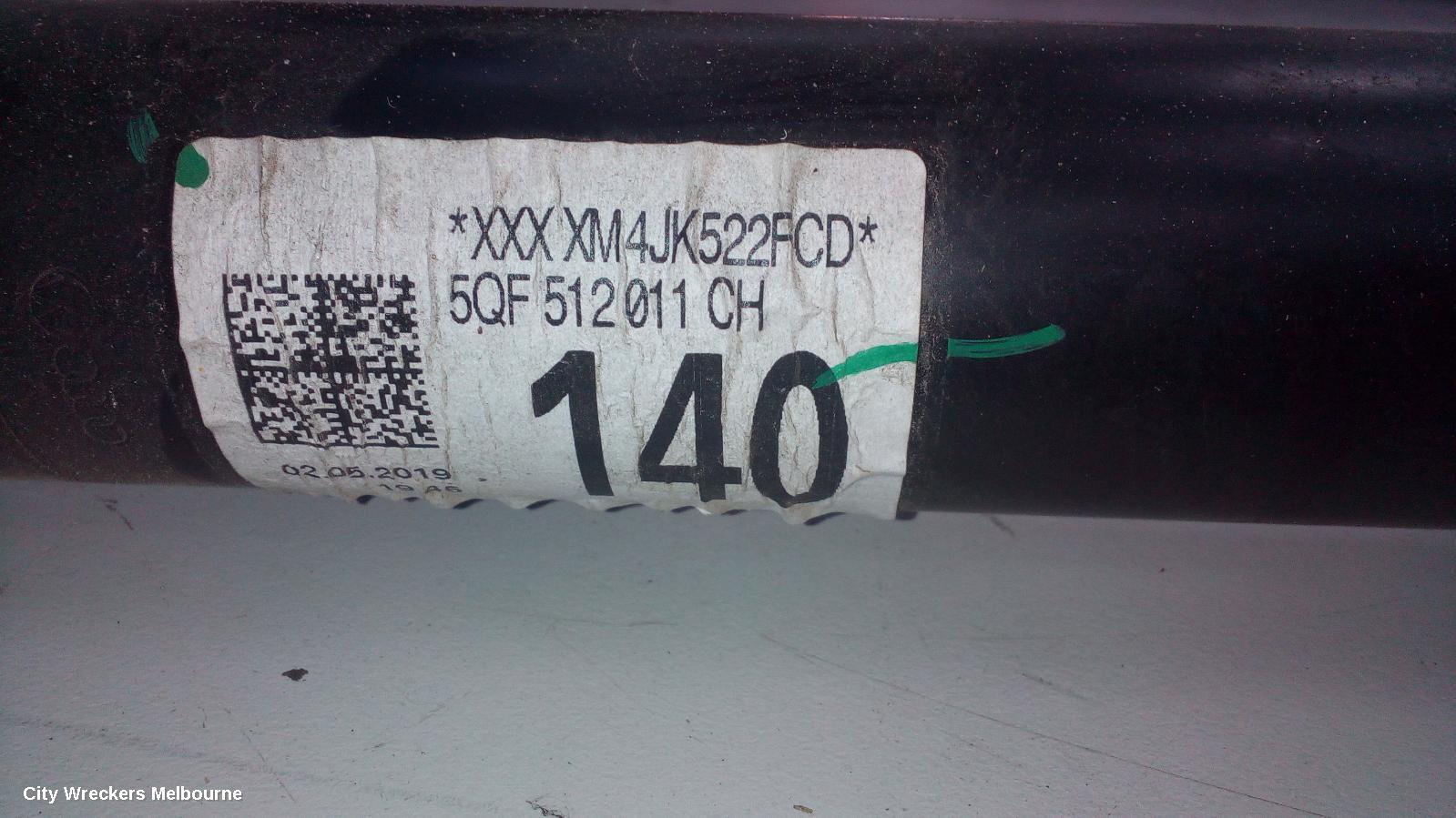VOLKSWAGEN TIGUAN LEFT REAR STRUT, 5NA, 06/2016 - 02/2024 - Image 2