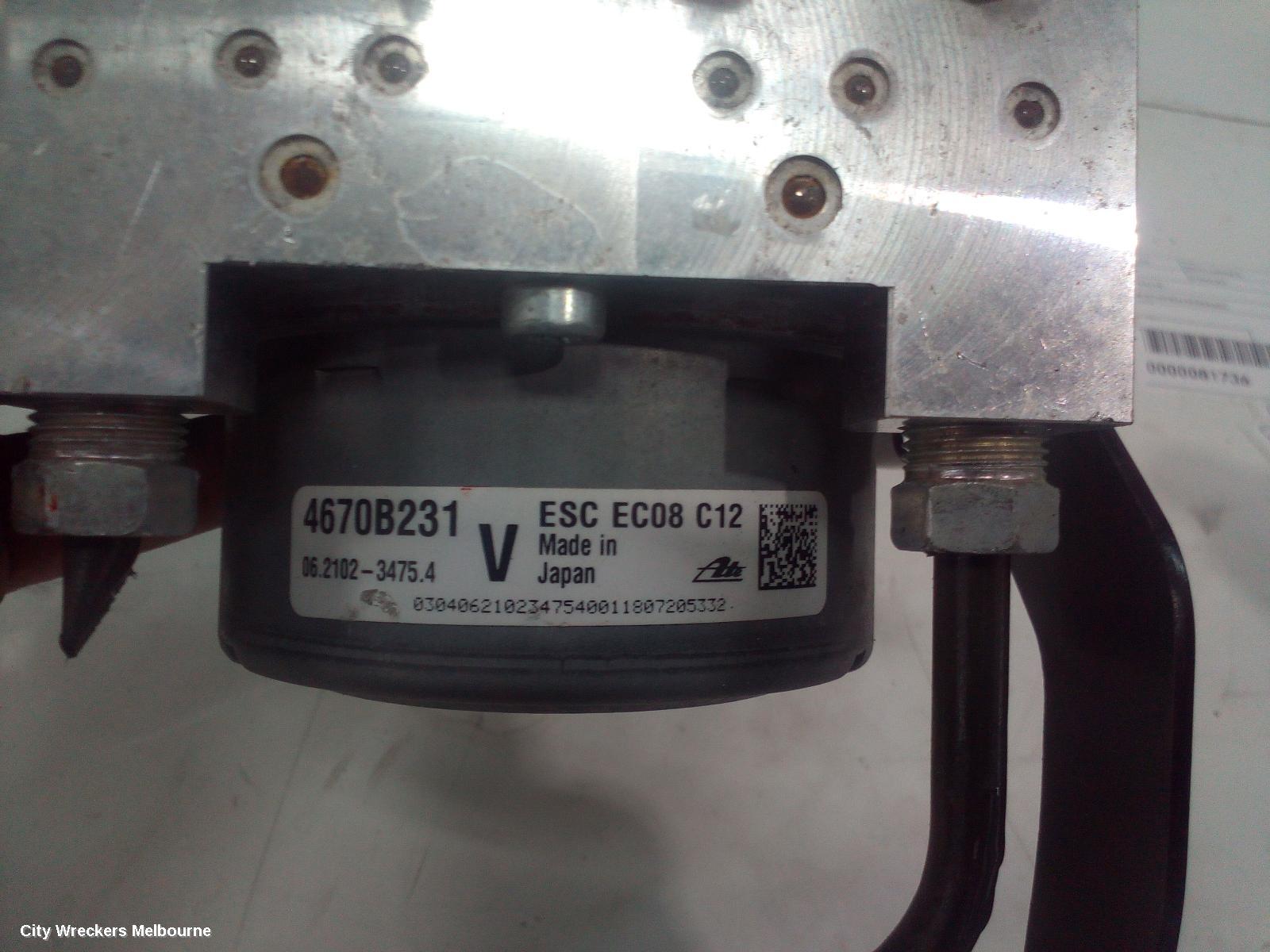 MITSUBISHI OUTLANDER ABS PUMP/MODULATOR, ZK-ZL, NON ACTIVE EMERGENCY BRAKING TYPE, P/N 4670B231, 04/2015 ONWARDS - Image 3