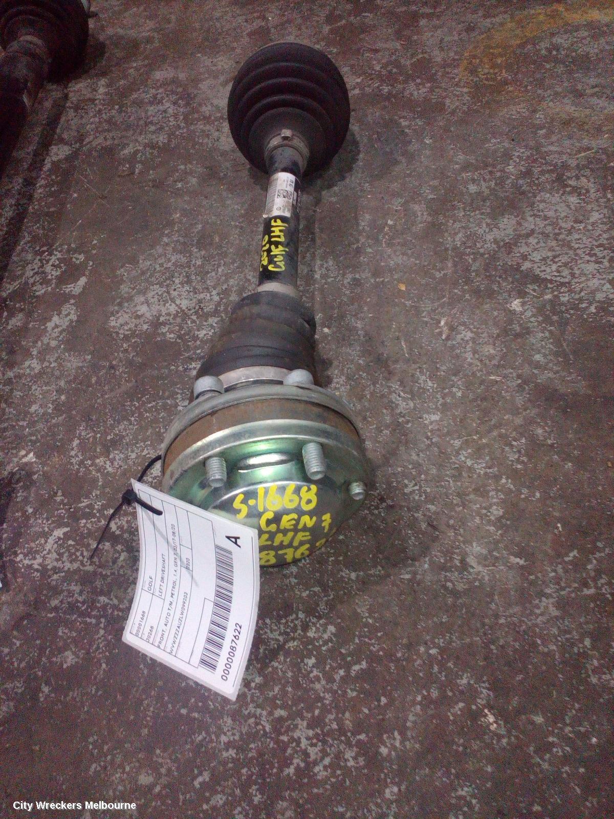 VOLKSWAGEN GOLF LEFT DRIVESHAFT, FRONT, AUTO T/M, PETROL, 1.4, GEN 7, 03/2017 - 08/2020 - Image 1