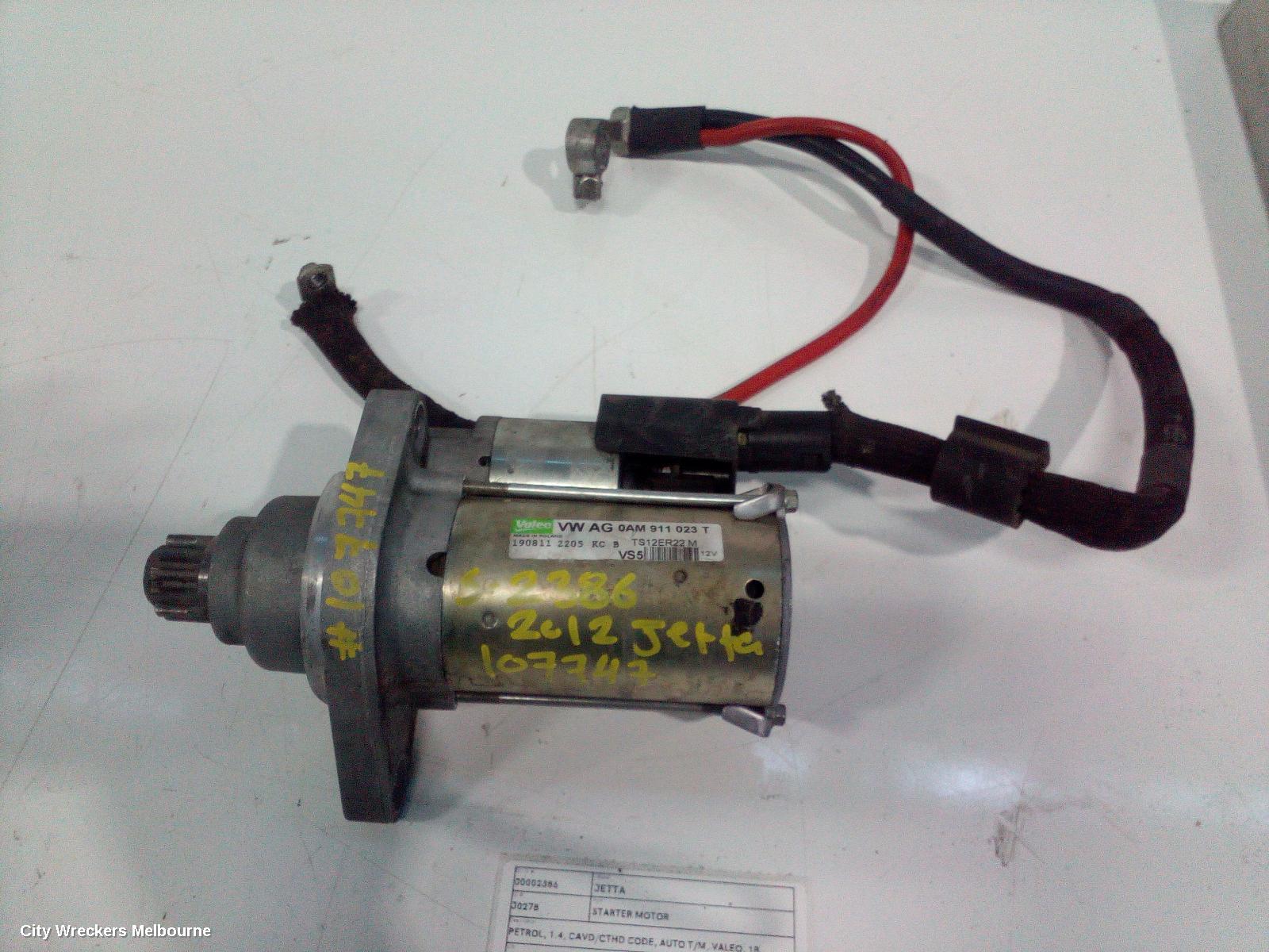 VOLKSWAGEN JETTA STARTER, PETROL, 1.4, CAVD/CTHD CODE, AUTO T/M, VALEO, 1B, 02/2011 - 12/2017 - Image 2